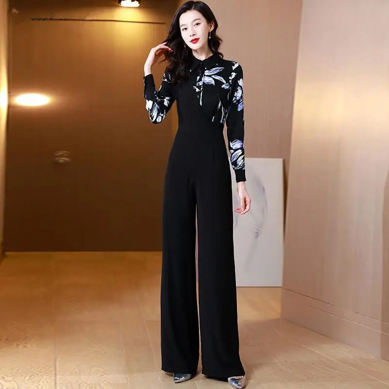 Women Elegant Chic Deep Stand Collar Button Casual Long Long Sleeve Black Patchwork Blazer Straight Jumpsuit X218
Women Elegant Chic Deep Stand Collar Button Casual Long Long Sleeve Black Patchwork Blazer Straight Jumpsuit X218
