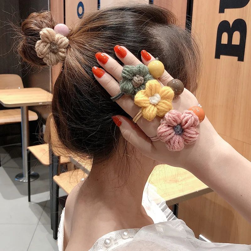 1PC Woolen Thread Flower Hairbands Bow Hair Ropes Ties High Elastic Rubber Scrunchies Fashion Headdress Women Girls Headwear
1PC Woolen Thread Flower Hairbands Bow Hair Ropes Ties High Elastic Rubber Scrunchies Fashion Headdress Women Girls Headwear
