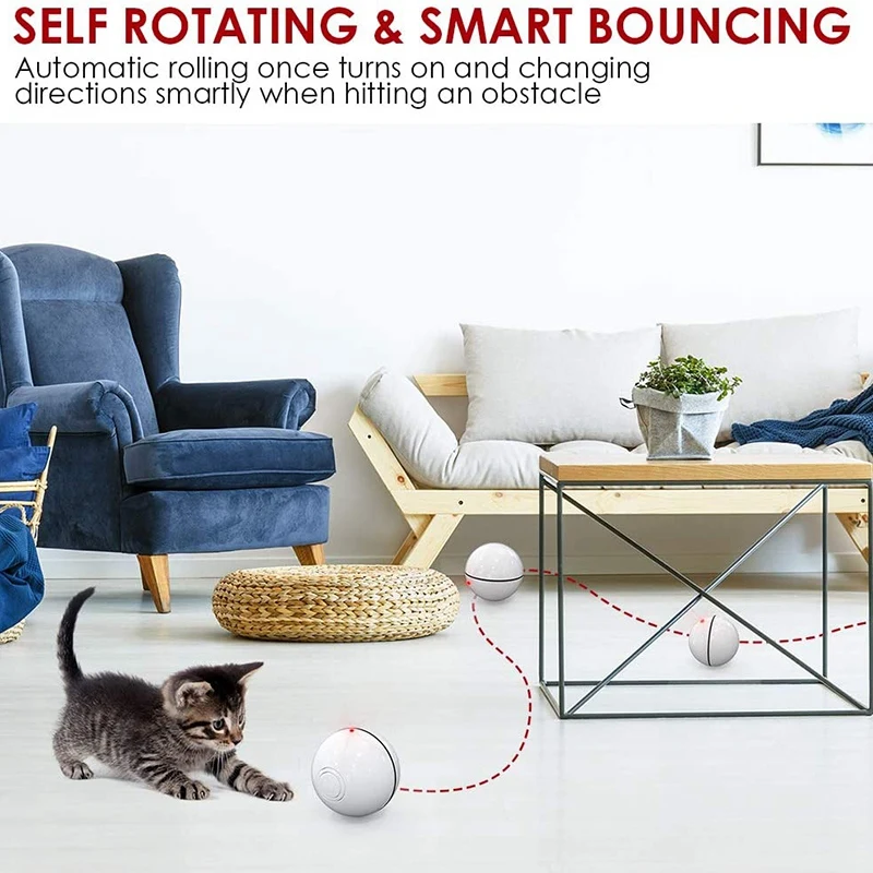 2PCS Smart Interactive Cat Toy USB Rechargeable Led Light 360 Degree Self Rotating Ball Pets Playing Toys
2PCS Smart Interactive Cat Toy USB Rechargeable Led Light 360 Degree Self Rotating Ball Pets Playing Toys