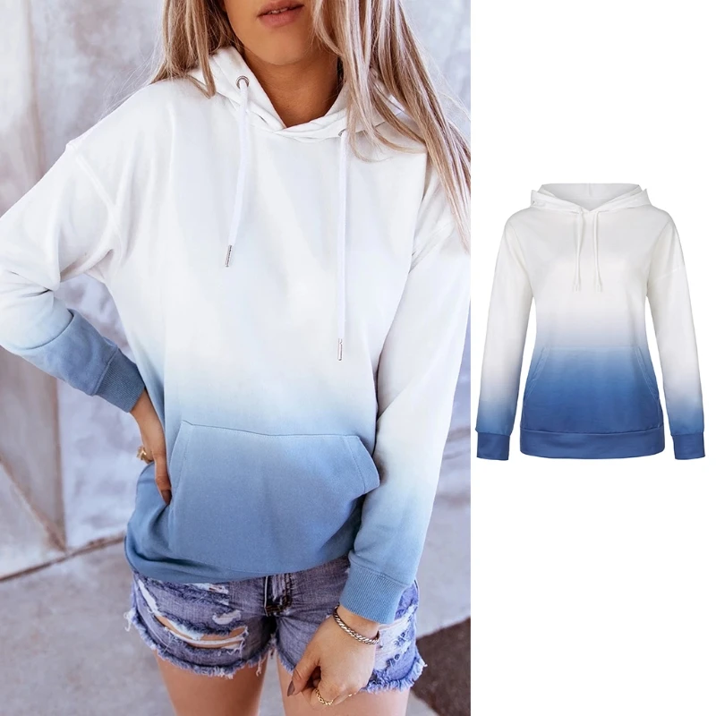 Women Plus Size Long Sleeve Drawstring Hoodies Ombre Gradient Tie-Dye Colorblock Printed Sweatshirt Casual Loose Pullover Tops w
Women Plus Size Long Sleeve Drawstring Hoodies Ombre Gradient Tie-Dye Colorblock Printed Sweatshirt Casual Loose Pullover Tops w