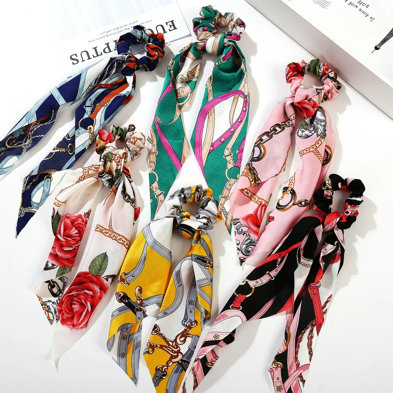 Women Headband Streamers Retro Variety Printing Elastic Bow Hair Rope Girls Hair Ties Korean Sweet Hair Accessories Headwear
Women Headband Streamers Retro Variety Printing Elastic Bow Hair Rope Girls Hair Ties Korean Sweet Hair Accessories Headwear