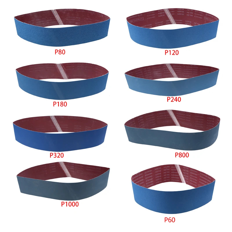 8pcs/set Aluminum Oxide Sanding Belts 60/80/120/180/240/320/800/1000Grits Sandpaper Bands Belt Sander Abrasive Tool
8pcs/set Aluminum Oxide Sanding Belts 60/80/120/180/240/320/800/1000Grits Sandpaper Bands Belt Sander Abrasive Tool