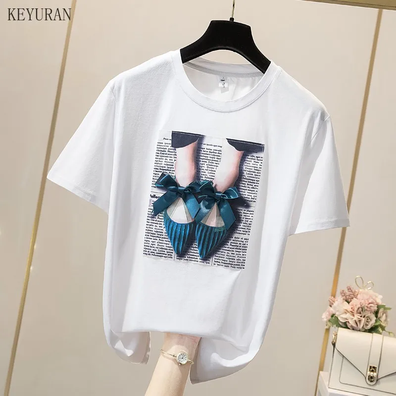 Plus Size White T shirt Women Clothes New Casual Summer Tops Fashion Female T-shirt Short Sleeve Black Woman Tshirt Top 2021
Plus Size White T shirt Women Clothes New Casual Summer Tops Fashion Female T-shirt Short Sleeve Black Woman Tshirt Top 2021