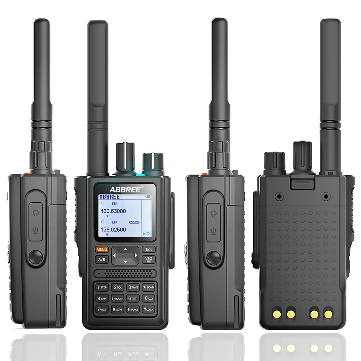 ABBREE AR-F8 GPS Автоматическая копия частоты Walkie Talkie 123-520MHz Полная частота CTCSS