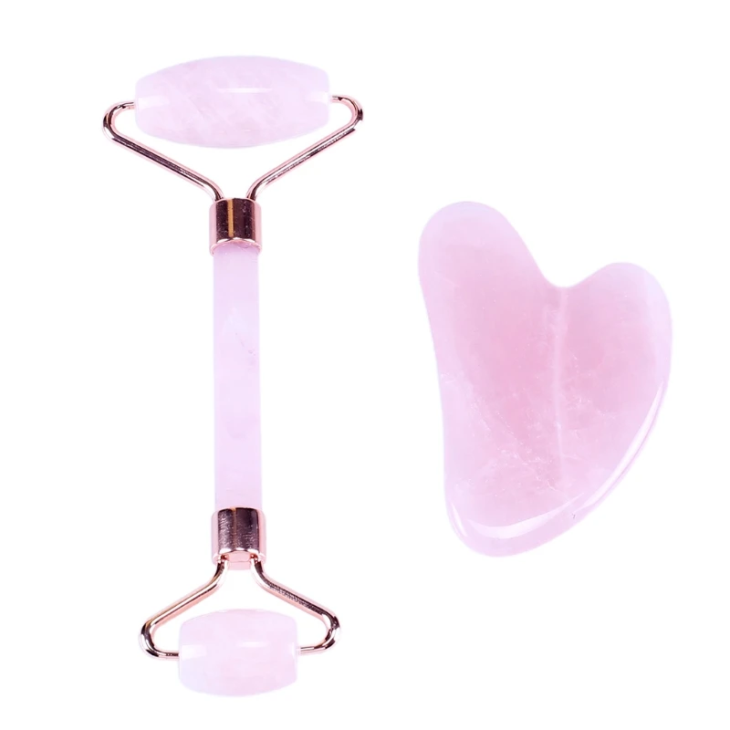 Facial Massager Roller Plate Pink Crystal Jade Stone Massage Eye Face Neck Thin Lift Relax Slimming Tools Double Heads
Facial Massager Roller Plate Pink Crystal Jade Stone Massage Eye Face Neck Thin Lift Relax Slimming Tools Double Heads
