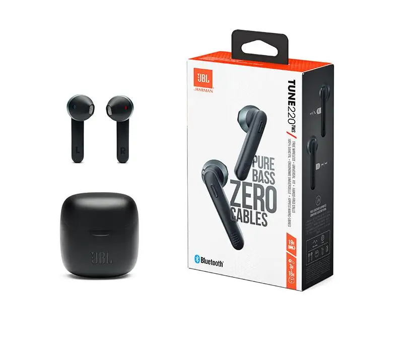 JBL T220 tws настоящая Беспроводная Bluetooth-гарнитура 5 0 бинауральные полувкладыши для