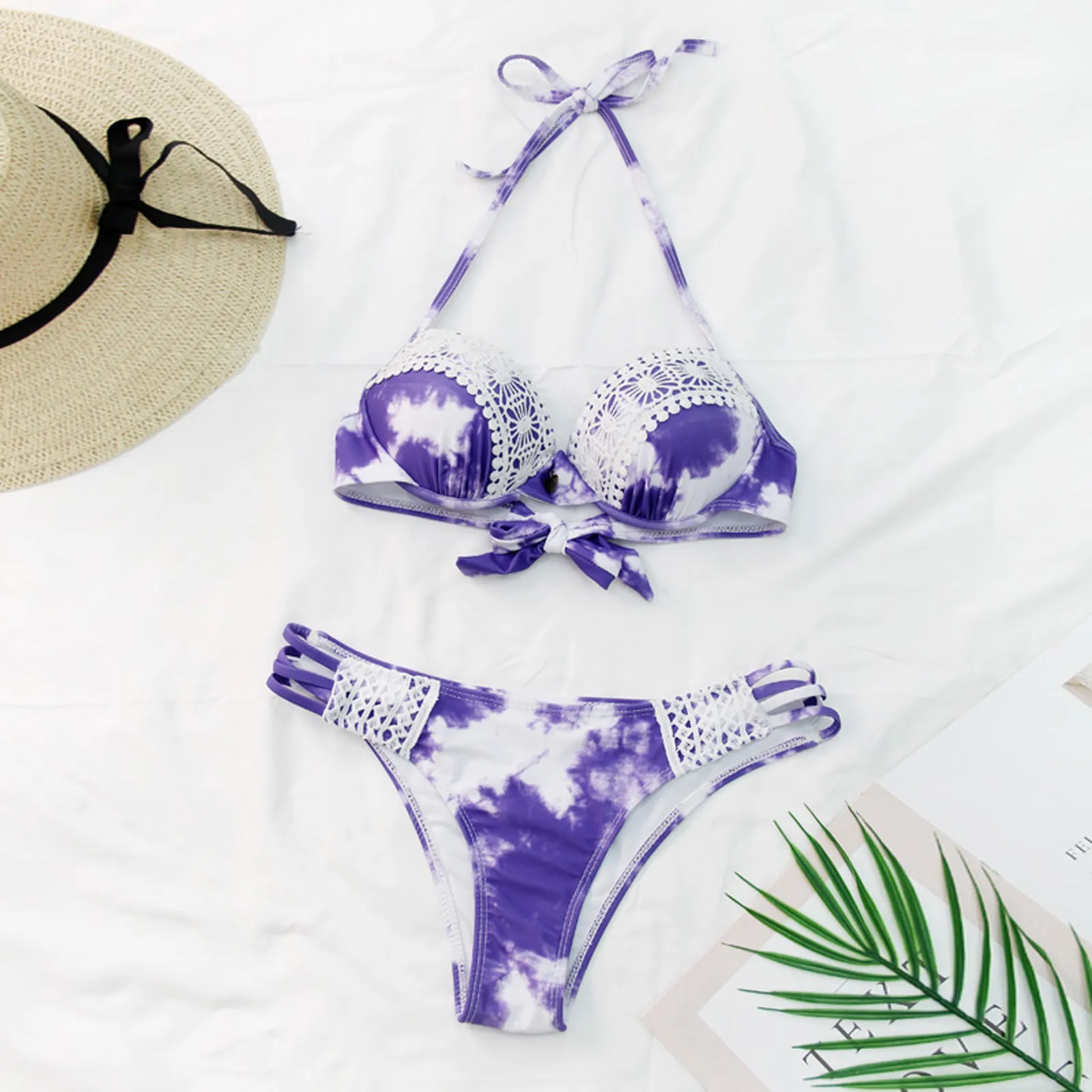Women's swimsuit Fashion Soft Lace Bikini Solid Color Two-Piece Set Split Swimsuit Underwear set feminino biquini
Women's swimsuit Fashion Soft Lace Bikini Solid Color Two-Piece Set Split Swimsuit Underwear set feminino biquini