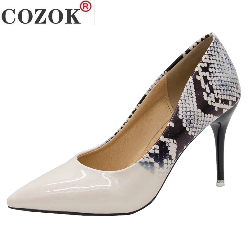 COZOK Plus Siz Women Shoes Pointed Toe Sexy Pumps Patent Leather Dress High Heels Boat Shoes Wedding Shoes White
COZOK Plus Siz Women Shoes Pointed Toe Sexy Pumps Patent Leather Dress High Heels Boat Shoes Wedding Shoes White