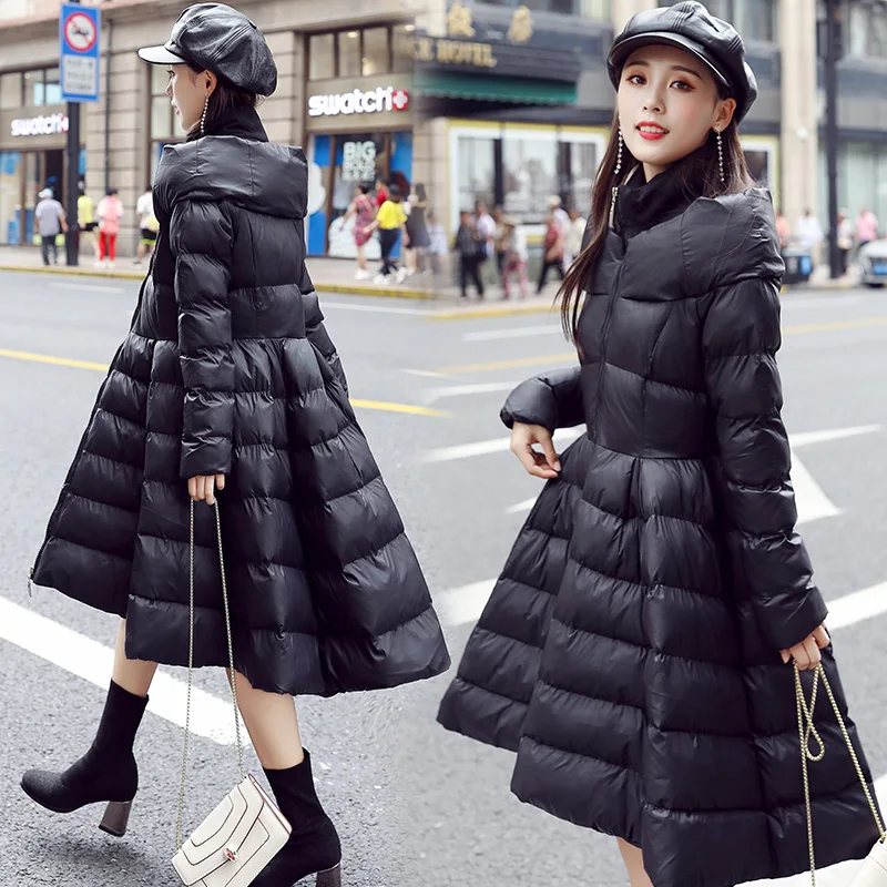 New Sweet Winter Skirt Style Down Jacket Coat Women's One word collar Slim Fluffy Down Cotton luxury long cloak Warm Jacket 2XL
New Sweet Winter Skirt Style Down Jacket Coat Women's One word collar Slim Fluffy Down Cotton luxury long cloak Warm Jacket 2XL