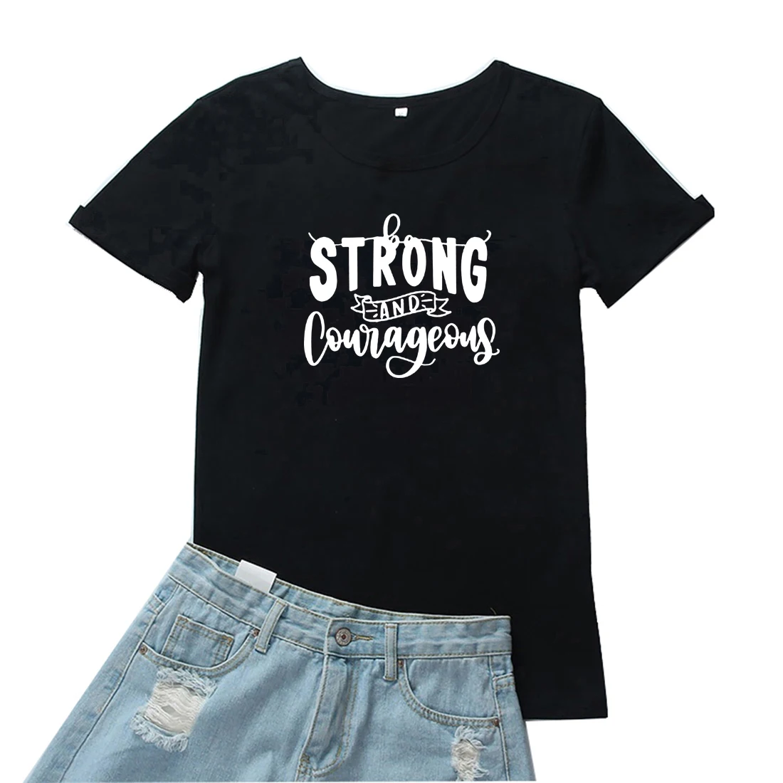 Be Strong and Courageous Tshirt Women Personalized Letter Graphic Women T-shirt Fashion Red Printing Camiseta Mujer Harajuku Top
Be Strong and Courageous Tshirt Women Personalized Letter Graphic Women T-shirt Fashion Red Printing Camiseta Mujer Harajuku Top