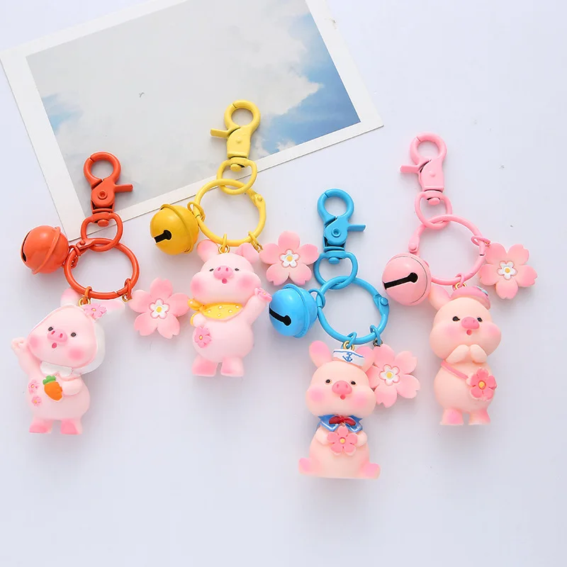 Keychain Cartoon Sakura Pig Creative Bell Key Chain Figure Car Bag Decoration Lovely Lovers 2022 New Year
Keychain Cartoon Sakura Pig Creative Bell Key Chain Figure Car Bag Decoration Lovely Lovers 2022 New Year