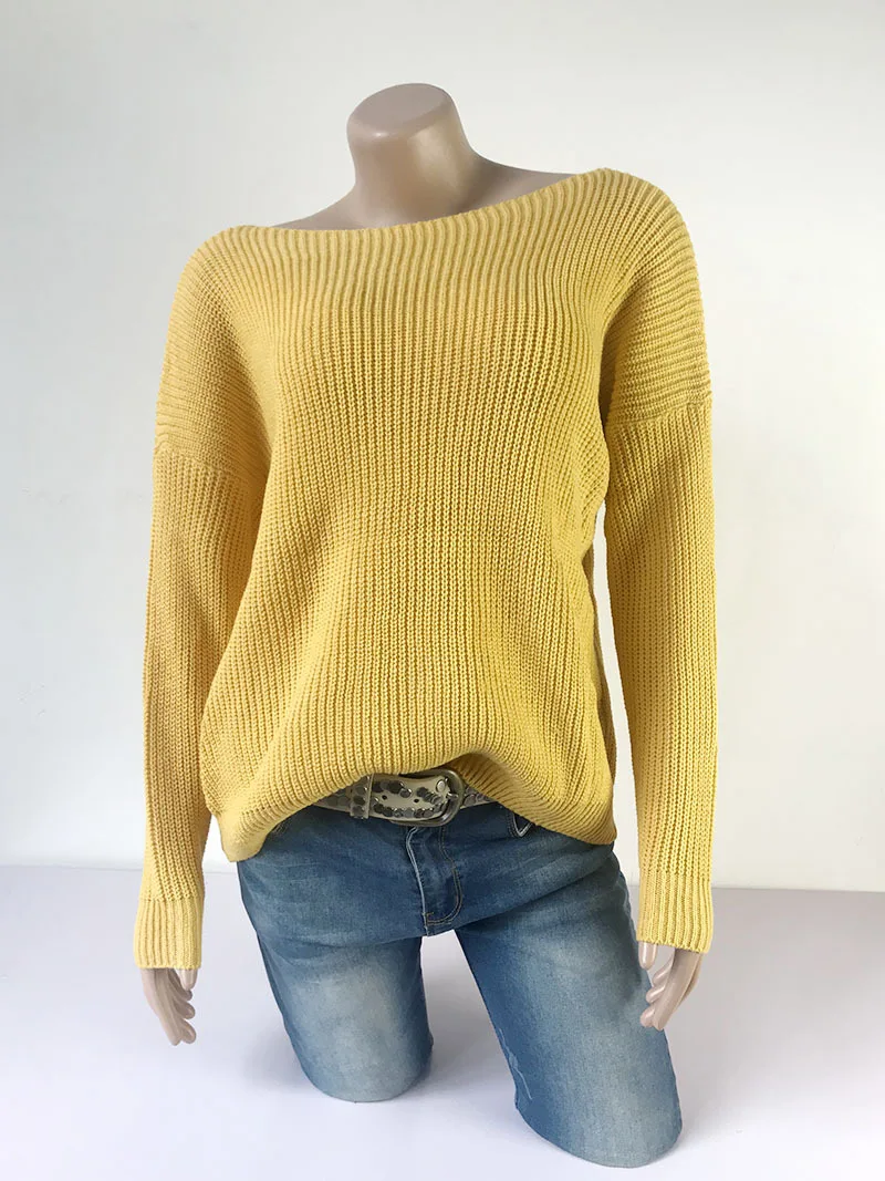 Autumn Off Shoulder Sweater Women Pullover Sweater Warm Winter Knitted Sweater Ladies Long Sleeve Women Loose Sweater Female
Autumn Off Shoulder Sweater Women Pullover Sweater Warm Winter Knitted Sweater Ladies Long Sleeve Women Loose Sweater Female