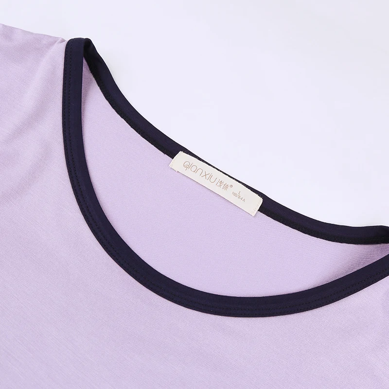 2021 spring and summer bamboo fiber women's short sleeve pajamas suit round neck Capris women's leisure comfortable home clothes
2021 spring and summer bamboo fiber women's short sleeve pajamas suit round neck Capris women's leisure comfortable home clothes