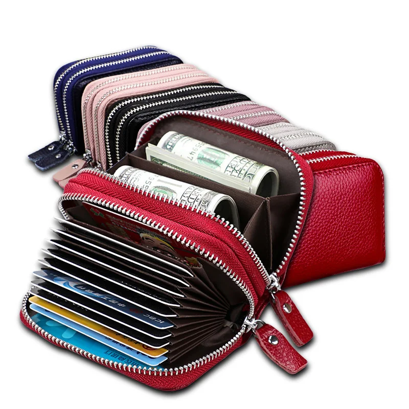 Genuine Leather Rfid Women's Zipper Card Wallet Small Change Wallet Purse for Female Short Wallets with Card Holders Woman Purse
Genuine Leather Rfid Women's Zipper Card Wallet Small Change Wallet Purse for Female Short Wallets with Card Holders Woman Purse