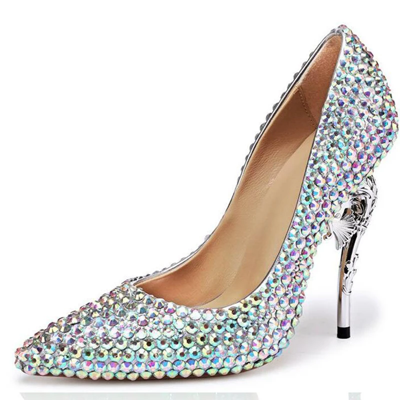 Women Brand Design Pointed Toe Bling Bling Rhinestone Stiletto Thin Heel Pumps Crystal High Heels Wedding Shoes
Women Brand Design Pointed Toe Bling Bling Rhinestone Stiletto Thin Heel Pumps Crystal High Heels Wedding Shoes