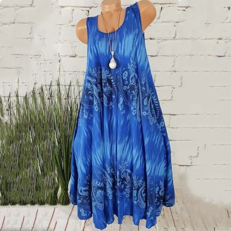 Women Sundress Plus Size Sexy Sleeveless Tank Dress Summer Beach Casual Party 3D Printed Loose A-line Dresses Oversized Vestidos
Women Sundress Plus Size Sexy Sleeveless Tank Dress Summer Beach Casual Party 3D Printed Loose A-line Dresses Oversized Vestidos