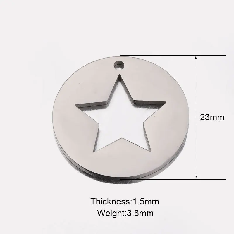 Stainless steel Five-pointed Star Charm For Nacking Making DIY New Geometric Pendant Jewelry Findings & Components
Stainless steel Five-pointed Star Charm For Nacking Making DIY New Geometric Pendant Jewelry Findings & Components