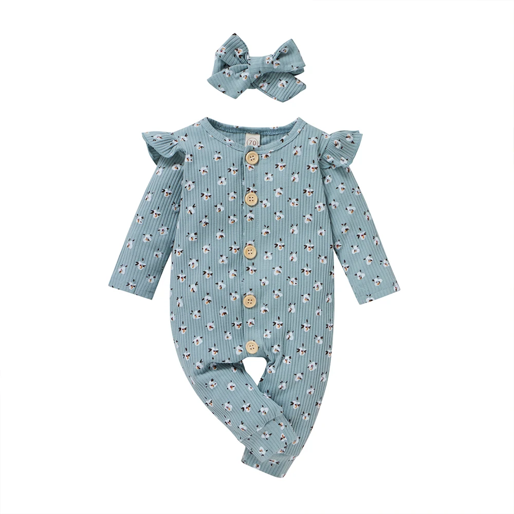 Newborn Baby Girls Long Sleeve Floral Print Single Breasted Ruffle Round Neck Jumpsuit Knitted Cotton Fashion 2Pcs Set Clothes
Newborn Baby Girls Long Sleeve Floral Print Single Breasted Ruffle Round Neck Jumpsuit Knitted Cotton Fashion 2Pcs Set Clothes