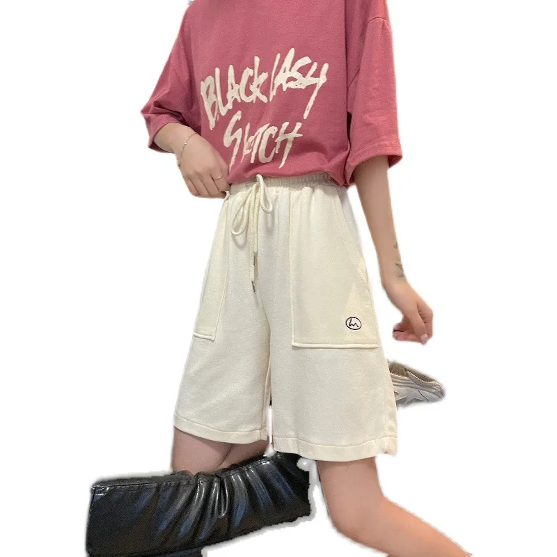 High Waist Loose Oversize Apricot Sport Shorts Summer Cotton Shorts Casual Pants Plus Size Elastic Solid With Pocket Streetwear
High Waist Loose Oversize Apricot Sport Shorts Summer Cotton Shorts Casual Pants Plus Size Elastic Solid With Pocket Streetwear