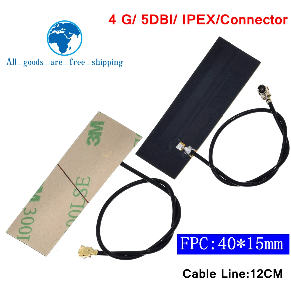 

10 шт. 5DBI FPC Встроенная печатная плата антенна LTE 4G 3G GSM CDMA WCDMA TDSCDMA 1,13 линия 12 см длинный разъем IPEX