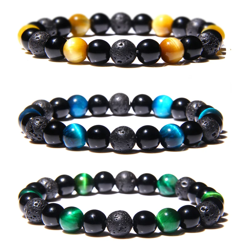 Men's Bracelet Tiger Eye Stone Bracelet Handmade Lava Obsidian Bracelets For Women Men Classic Punk Hip Hop Yoga Energy Jewelry
Men's Bracelet Tiger Eye Stone Bracelet Handmade Lava Obsidian Bracelets For Women Men Classic Punk Hip Hop Yoga Energy Jewelry