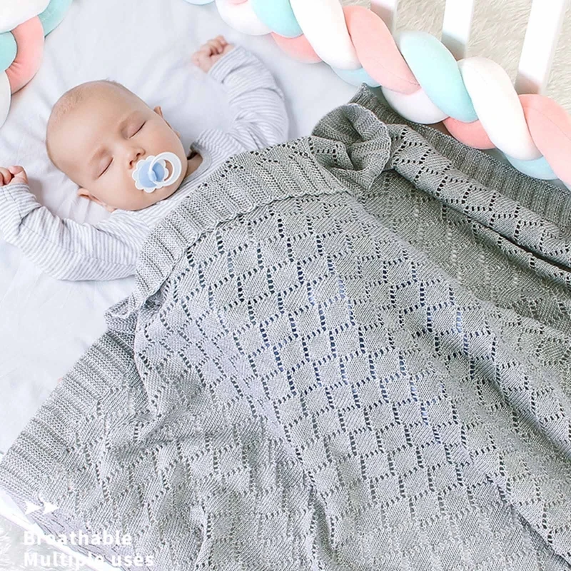 Knitted Hollow Soft Baby Blankets Newborn Bebes Swaddle Wrap Infant Kids Stroller Basket Bed Blankets Sleeping Covers
Knitted Hollow Soft Baby Blankets Newborn Bebes Swaddle Wrap Infant Kids Stroller Basket Bed Blankets Sleeping Covers