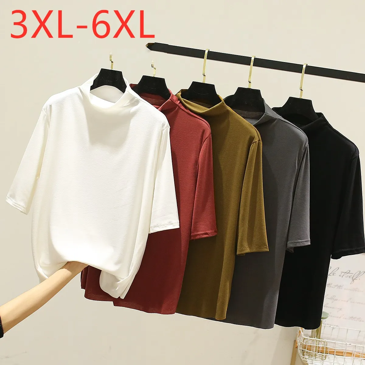 Новый 2021, подходят для весны и осени, размера плюс, базовые Топы для женщин большого размера с коротким рукавом Свободная белая футболка с вы...
Новый 2021, подходят для весны и осени, размера плюс, базовые Топы для женщин большого размера с коротким рукавом Свободная белая футболка с вы...