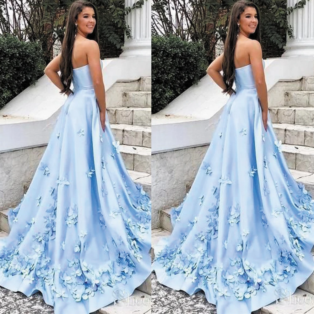 SuperKimJo 2020 Blue Prom Dresses Long Sweetheart Neck Floral Satin Elegant Handmade Flowers Cheap Prom Gowns Robe De Soiree
SuperKimJo 2020 Blue Prom Dresses Long Sweetheart Neck Floral Satin Elegant Handmade Flowers Cheap Prom Gowns Robe De Soiree