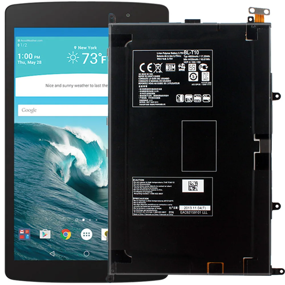 Аккумулятор BL-T10 для планшета LG G Pad 8,3 дюйма, аккумулятор EAC62159101, сменная запасная часть для ремонта
Аккумулятор BL-T10 для планшета LG G Pad 8,3 дюйма, аккумулятор EAC62159101, сменная запасная часть для ремонта