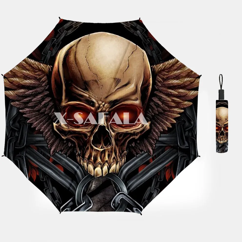 Зонт с 3D-принтом Love Skull Head в стиле Триппи, Автоматическое включение/выключение, тройной складной зонт от дождя, ветрозащитный, 12 ребер-5
Зонт с 3D-принтом Love Skull Head в стиле Триппи, Автоматическое включение/выключение, тройной складной зонт от дождя, ветрозащитный, 12 ребер-5