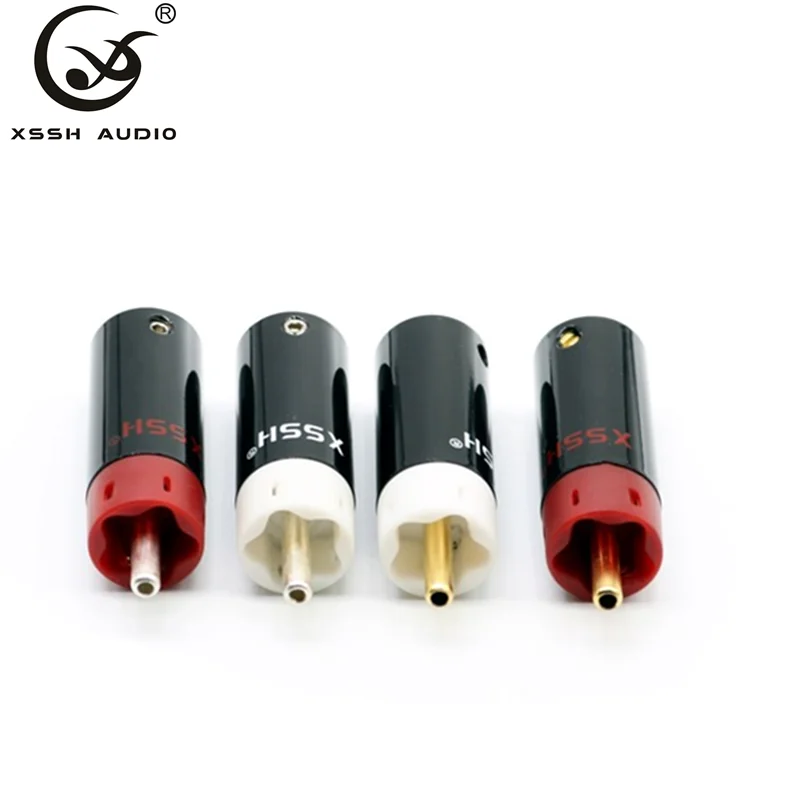 4 шт. XSSH Hi-end Hifi Серебристый позолоченный штекер аудио RCA разъем для 6 мм 8 мм max аудиокабеля
4 шт. XSSH Hi-end Hifi Серебристый позолоченный штекер аудио RCA разъем для 6 мм 8 мм max аудиокабеля