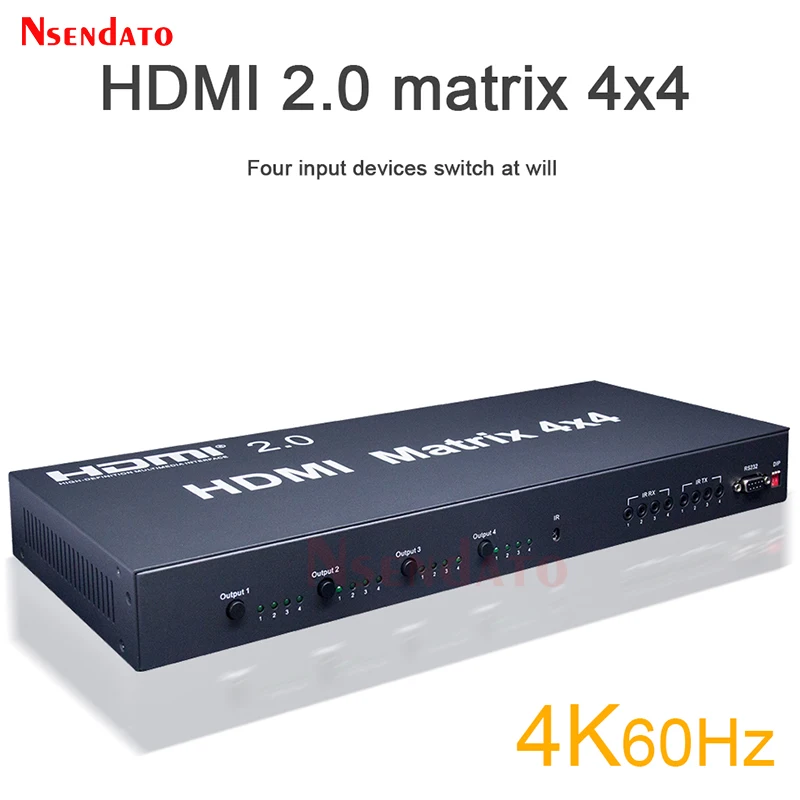 Матричный Коммутатор HDMI 2,0, 4K, 60 Гц, 4 х4 HDMI
Матричный Коммутатор HDMI 2,0, 4K, 60 Гц, 4 х4 HDMI