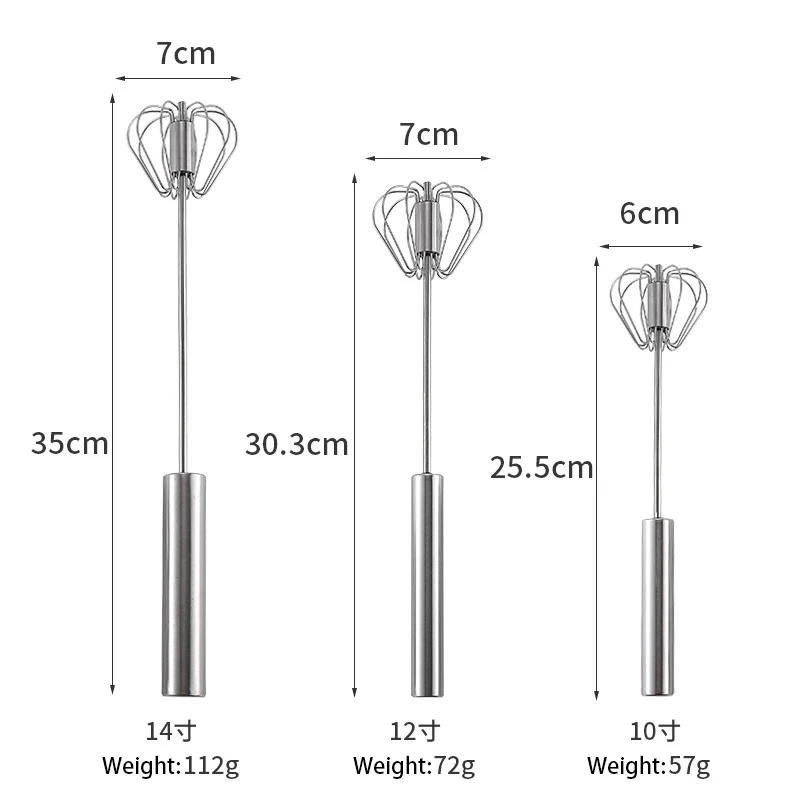 Stainless Steel Semi-Automatic Rotating Egg Beater Household Baking Milk Stirrer Frother Foamer Kitchen Tool Manual Cream Sauce
Stainless Steel Semi-Automatic Rotating Egg Beater Household Baking Milk Stirrer Frother Foamer Kitchen Tool Manual Cream Sauce
