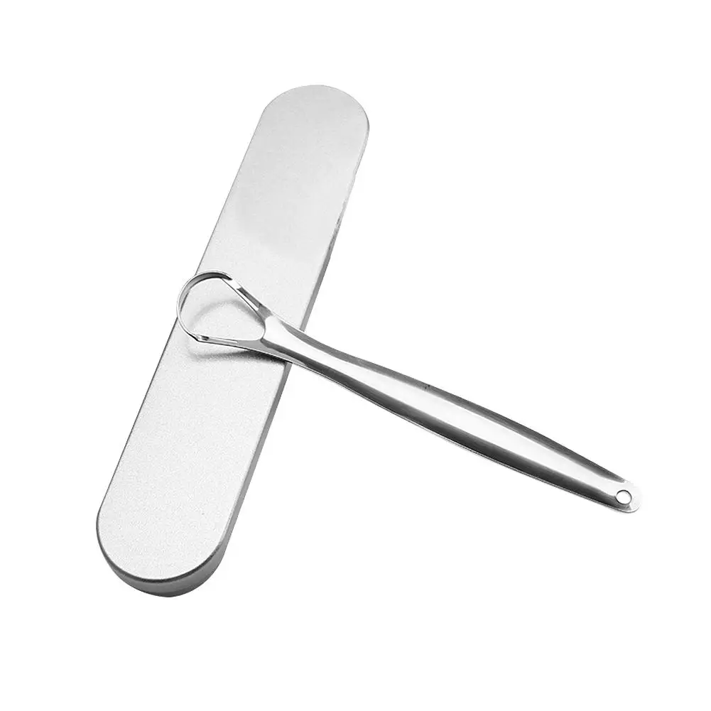 1PC Tongue Scraper Stainless Steel Oral Tongue Cleaner Medical Mouth Brush Reusable Fresh Breath Maker
1PC Tongue Scraper Stainless Steel Oral Tongue Cleaner Medical Mouth Brush Reusable Fresh Breath Maker