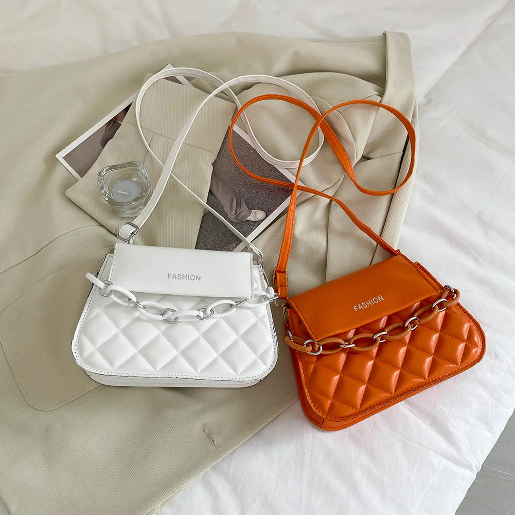 Women Vintage Lattice Leather Shoulder Bag Solid Color Flap Chain Crossbody Bags for Ladies Outdoor Shopping 
Women Vintage Lattice Leather Shoulder Bag Solid Color Flap Chain Crossbody Bags for Ladies Outdoor Shopping