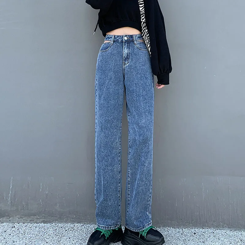 Heart Print High Waisted Jeans Chic Wide Leg Straight Denim Pants Vintage Streetwear Blue Loose Fashion 2021 Trousers
Heart Print High Waisted Jeans Chic Wide Leg Straight Denim Pants Vintage Streetwear Blue Loose Fashion 2021 Trousers