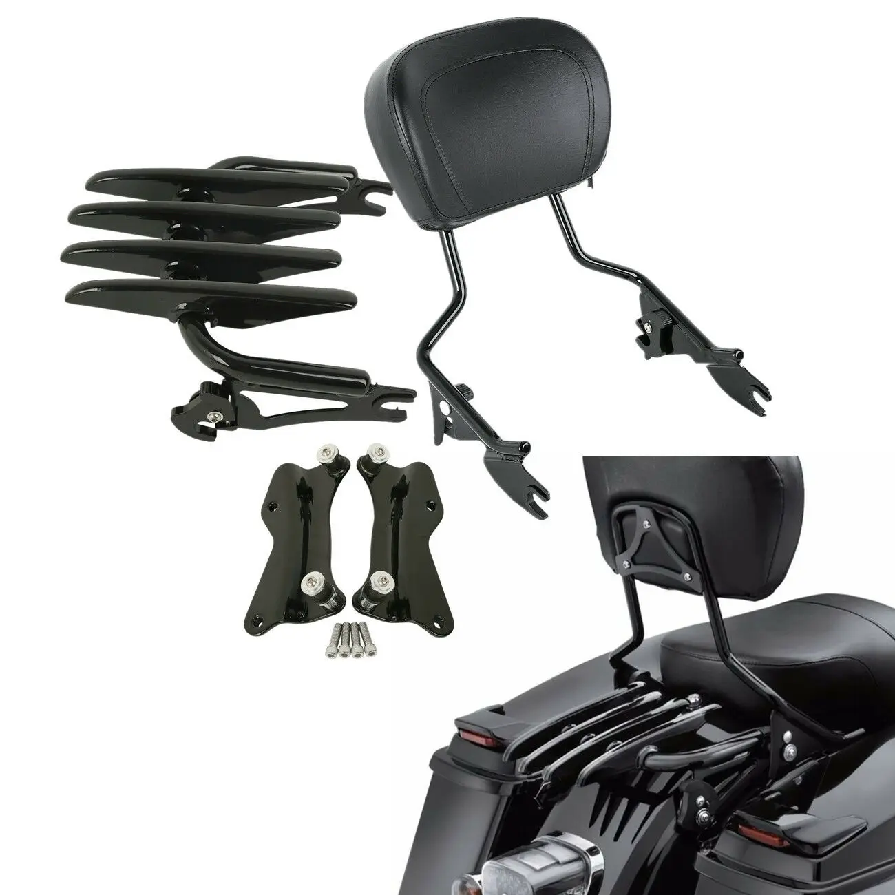 4 точечная док станция для багажника мотоцикла спинка Harley Touring Road King FLHXS 2014 2020 2019 2018