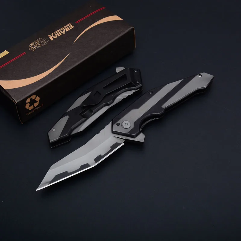 High Quality folding knife 440c blade aluminum sheet + double steel pad handle hunting tactical Survival fruit knives EDC tools
High Quality folding knife 440c blade aluminum sheet + double steel pad handle hunting tactical Survival fruit knives EDC tools