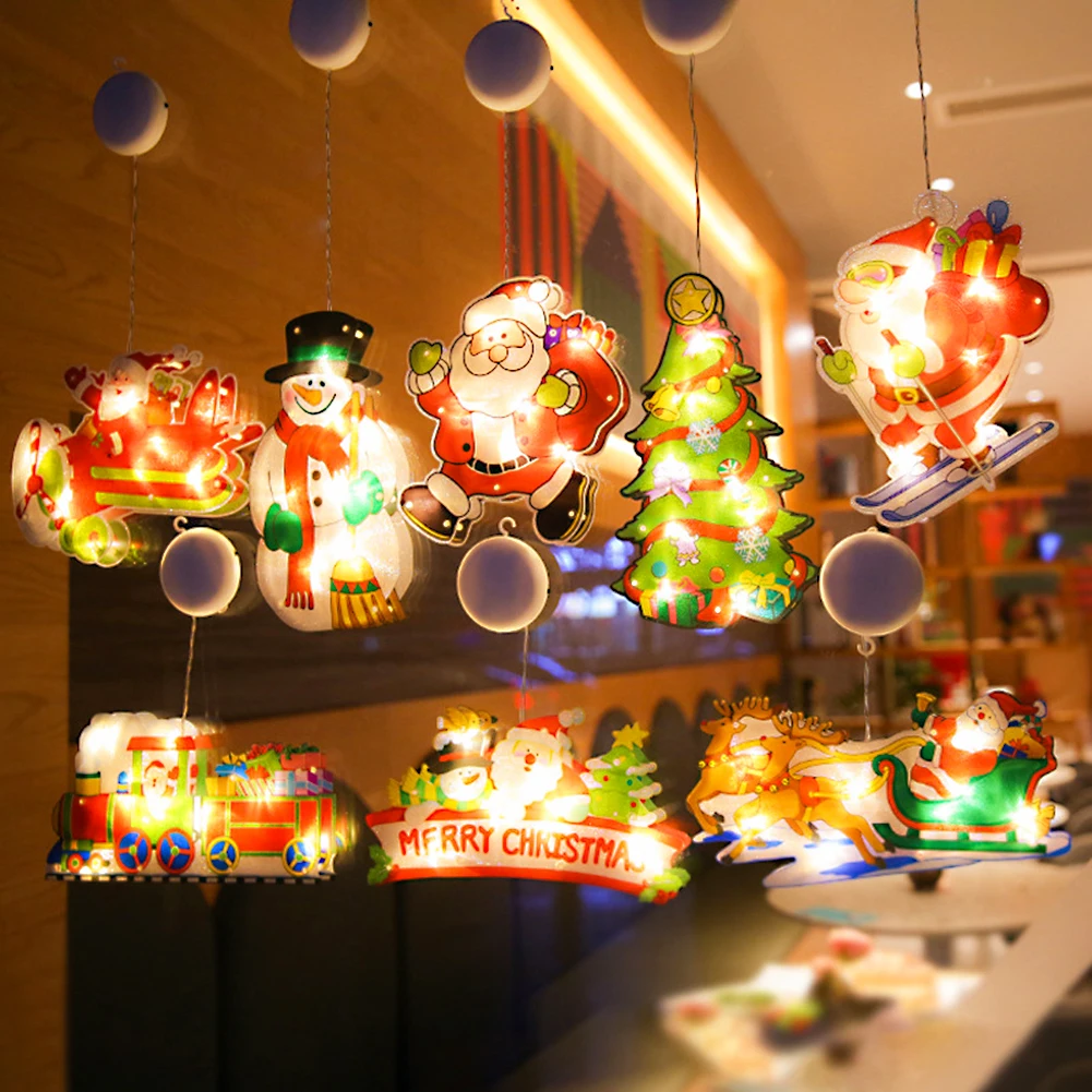 Christmas Window Hanging Light Snowman Santa Claus LED Suction Cup Lamp Xmas Store Glass Decoration Festive Atmosphere Lighting
Christmas Window Hanging Light Snowman Santa Claus LED Suction Cup Lamp Xmas Store Glass Decoration Festive Atmosphere Lighting