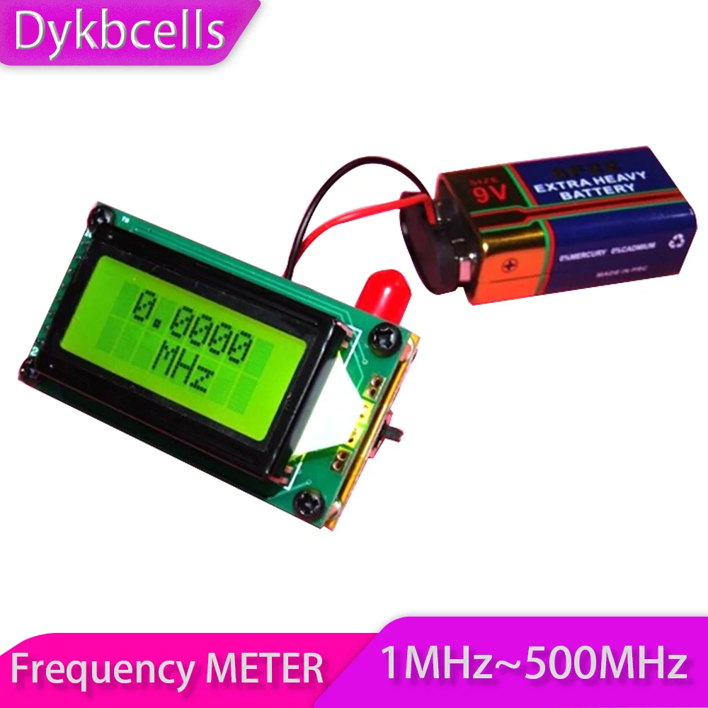 

Dykbcells High Accuracy 1MHZ-500MHz Frequency Counter Tester METER measurement digital display Module + Antenna For ham Radio