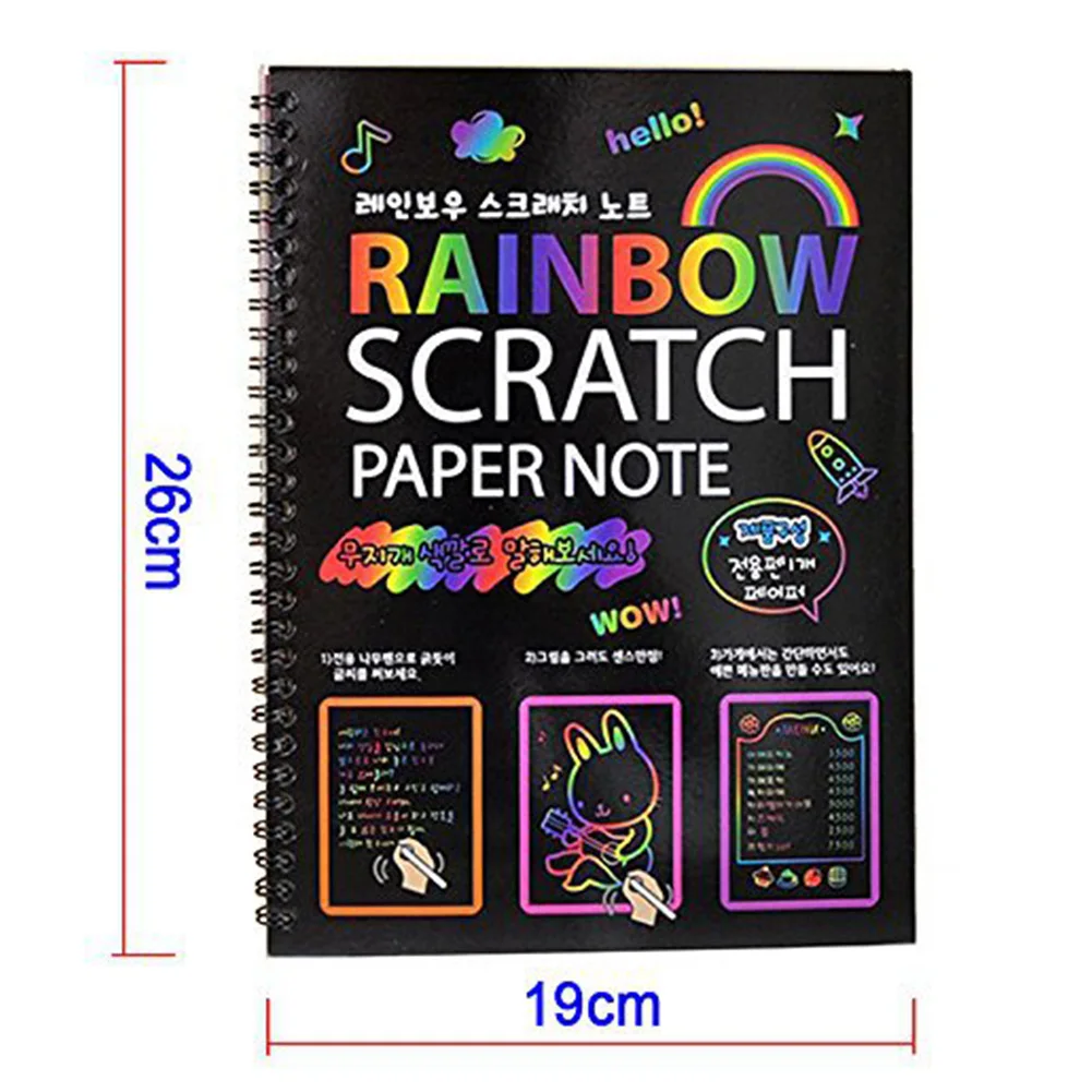 DIY Painting Scratch Art Paper Rainbow Scratch Paper 10 Pcs Black Doodle Pad With Rainbow Background With Wooden Stylus 19x26cm
DIY Painting Scratch Art Paper Rainbow Scratch Paper 10 Pcs Black Doodle Pad With Rainbow Background With Wooden Stylus 19x26cm