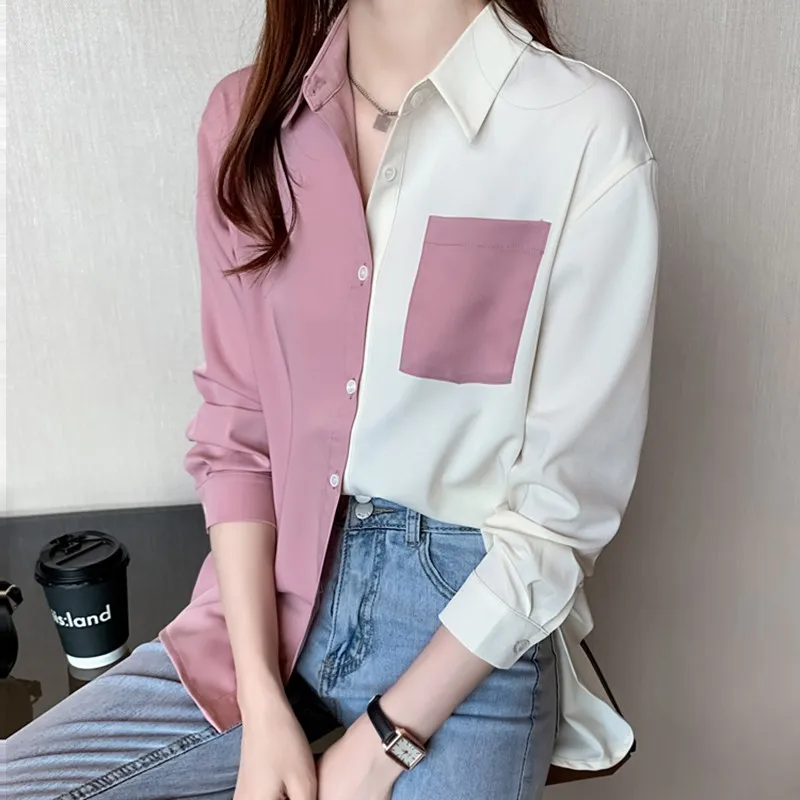 Women Long Sleeve Chiffon Blouses Shirts New Arrival 2021 Autumn Korean Style Patchwork Color Loose Ladies Elegant Tops W689
Women Long Sleeve Chiffon Blouses Shirts New Arrival 2021 Autumn Korean Style Patchwork Color Loose Ladies Elegant Tops W689