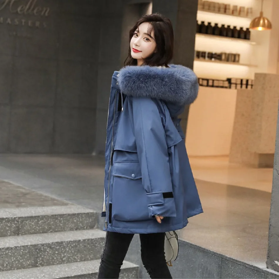 Fashion women's parka mid-length Korean version 2020 new thicker pie overcoming loose big fur collar coat jacket winter women
Fashion women's parka mid-length Korean version 2020 new thicker pie overcoming loose big fur collar coat jacket winter women