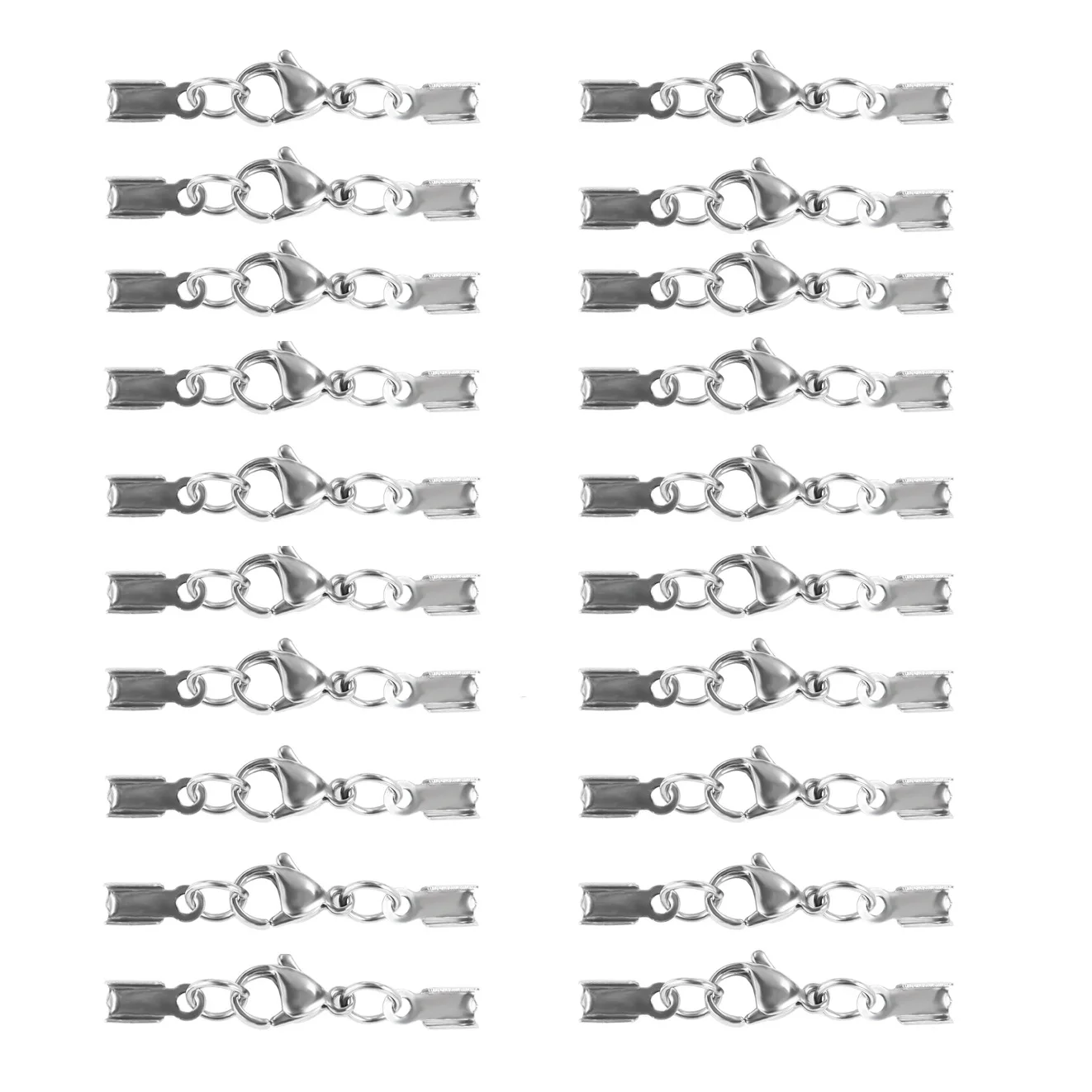 10pcs/lot Stainless Steel Ribbon Leather Cord End Fastener Clasps Extender Chain Lobster Clasps Connectors for Jewelry Making
10pcs/lot Stainless Steel Ribbon Leather Cord End Fastener Clasps Extender Chain Lobster Clasps Connectors for Jewelry Making