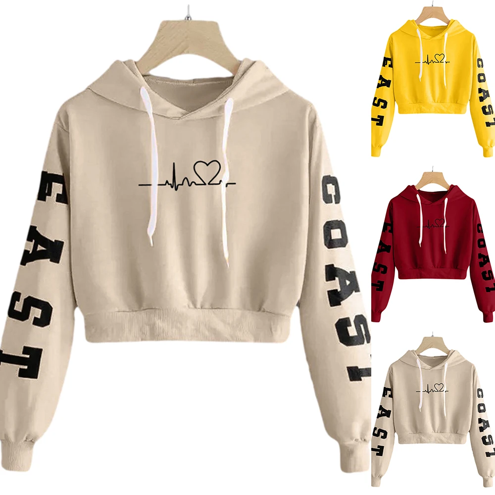 Womens Heart Print Long Sleeve Hoodies Sweatshirt Casual Hooded Outwear Tops Ladies Casual Short Pullover Outwear Tops Clothes
Womens Heart Print Long Sleeve Hoodies Sweatshirt Casual Hooded Outwear Tops Ladies Casual Short Pullover Outwear Tops Clothes