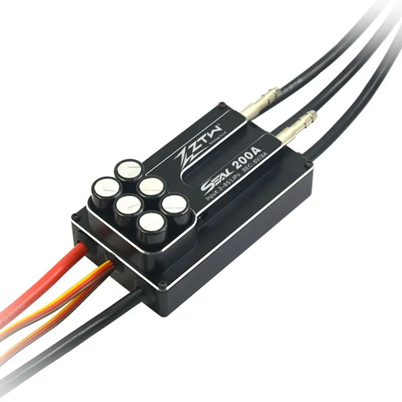 ZTW Seal 200A V2 2-8S Lipo Brushless ESC Waterproof All Metal Case Speed Controller 6V/8A BEC for RC Boat Model
ZTW Seal 200A V2 2-8S Lipo Brushless ESC Waterproof All Metal Case Speed Controller 6V/8A BEC for RC Boat Model