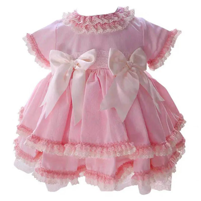 Испанские Детские платья для девочек, Детский бутик, розовые испанские Бальные платья Lotia для младенцев, летние для девочек 1 год, первый YD006 
Испанские Детские платья для девочек, Детский бутик, розовые испанские Бальные платья Lotia для младенцев, летние для девочек 1 год, первый YD006
