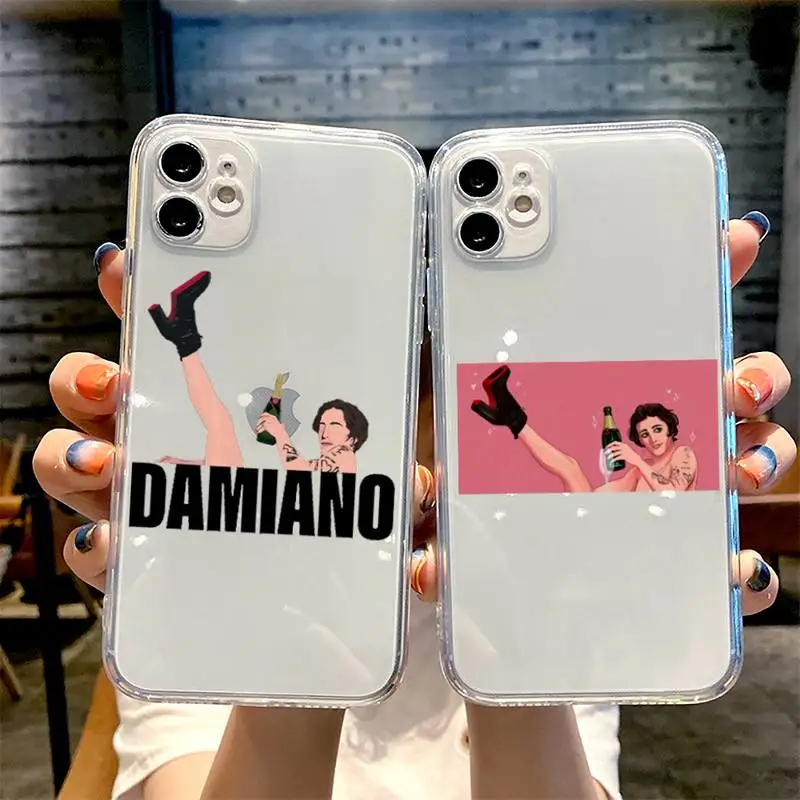 Maneskin Damiano David Phone Case For iphone 13 12 11 8 7 plus mini x xs xr pro max Transparent soft
Maneskin Damiano David Phone Case For iphone 13 12 11 8 7 plus mini x xs xr pro max Transparent soft