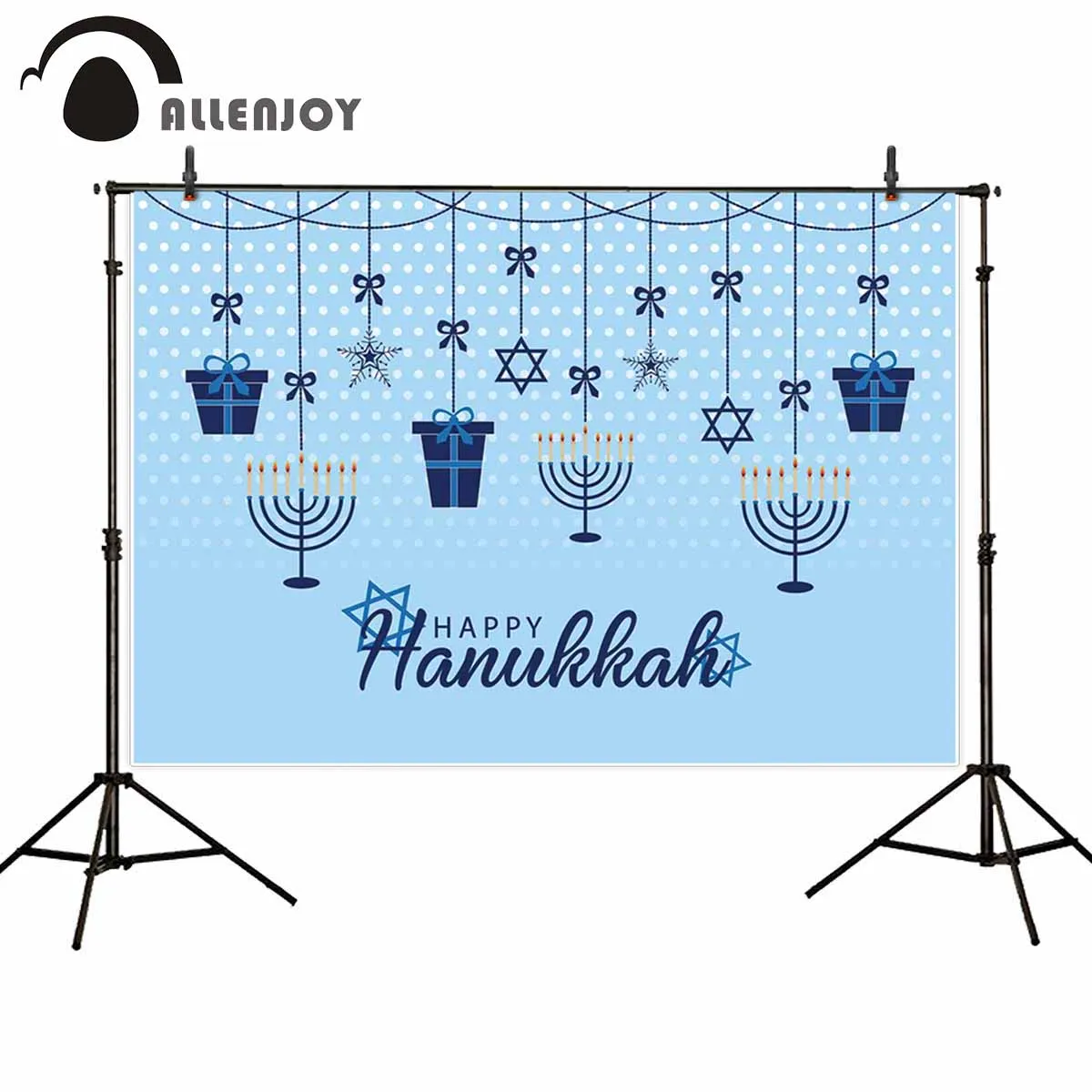 Allenjoy фоны для фотосъемки синие свечи украшение на праздник еврейской Хануки фон
