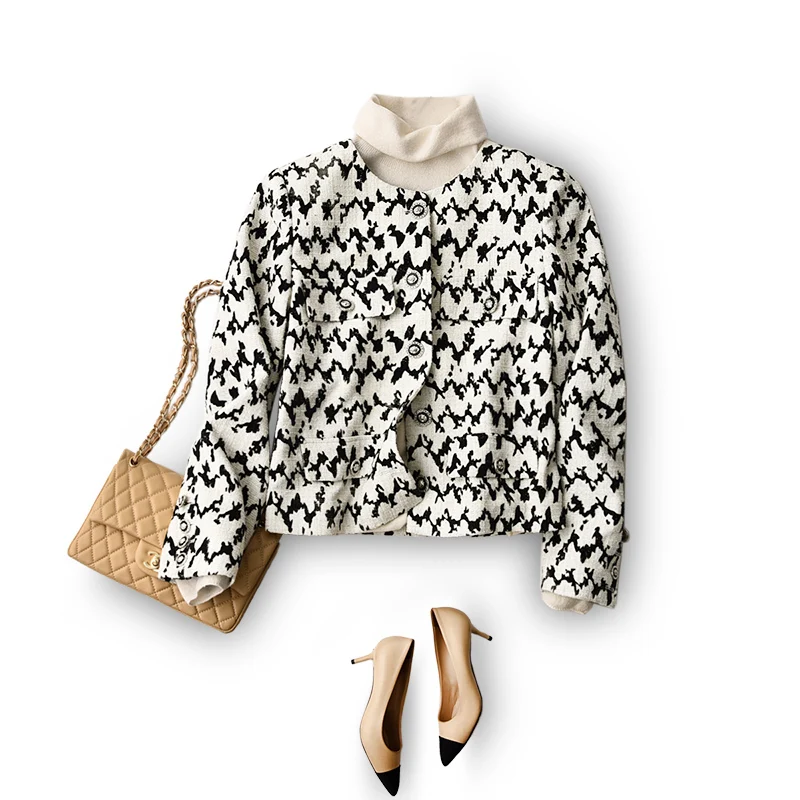 Куртка SHUCHAN Женская твидовая, верхняя одежда в стиле High Street, однобортная, с круглым вырезом и широкой талией, весна-осень
Куртка SHUCHAN Женская твидовая, верхняя одежда в стиле High Street, однобортная, с круглым вырезом и широкой талией, весна-осень